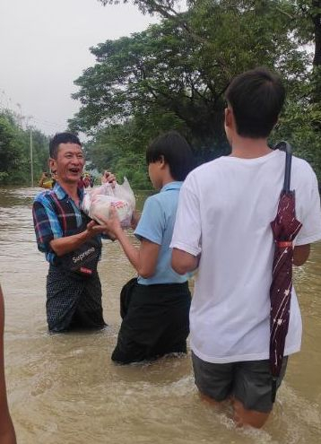 ミャンマー現地の洪水被害